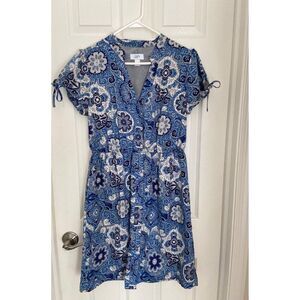 Ann Taylor Loft blue Paisley dress